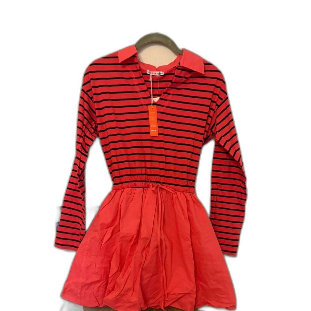 #004 - Anthropologie - Sundry Twofer Polo Bubble-Hem Mini Dress - NWT - Size XS*